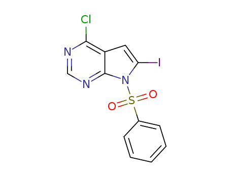 7-(benzenesulfonyl)-4-chloro-6-iodo-7H-pyrrolo[2,3-d]pyrimidine