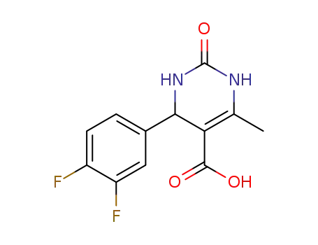 Molecular Structure of 356566-58-0 (4-(3,4-Difluorophenyl)-1,2,3,4-tetrahydro-6-methyl-2-oxo-5-pyrimidinecarboxylic)