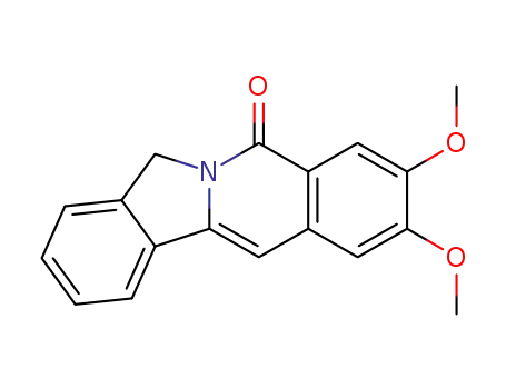 Molecular Structure of 84245-29-4 (Isoindolo[2,1-b]isoquinolin-5(7H)-one, 2,3-dimethoxy-)