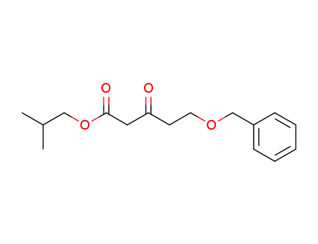Molecular Structure of 106064-33-9 (Pentanoic acid, 3-oxo-5-(phenylmethoxy)-, 2-methylpropyl ester)