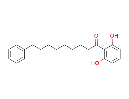 Molecular Structure of 63335-23-9 (1-(2,6-Dihydroxyphenyl)-9-phenyl-1-nonanone)