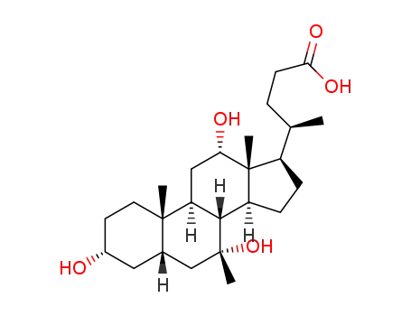 Molecular Structure of 102362-49-2 (3,7,12-trihydroxy-7-methylcholanoic acid)
