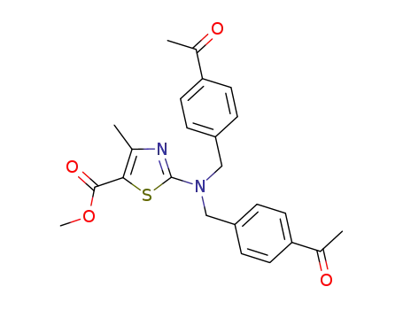 methyl 2-(bis(4-acetylbenzyl)amino)-4-methylthiazole-5-carboxylate