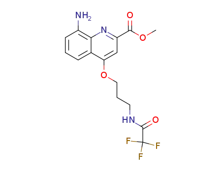 Molecular Structure of 896730-24-8 (8-amino-4-[3-(2,2,2-trifluoro-acetylamino)-propoxy]-quinoline-2-carboxylic acid methyl ester)