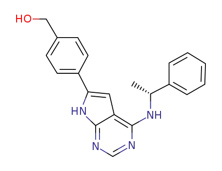 Benzenemethanol,
4-[4-[[(1R)-1-phenylethyl]amino]-1H-pyrrolo[2,3-d]pyrimidin-6-yl]-