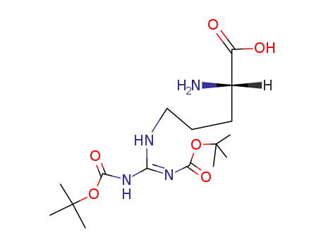 Molecular Structure of 145315-38-4 (H-Arg<sup>ω,ω'</sup>(Boc)2-OH)