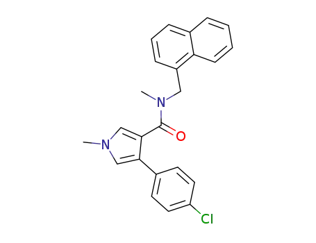 4-(4-chloro-phenyl)-1-methyl-1<i>H</i>-pyrrole-3-carboxylic acid methyl-naphthalen-1-ylmethyl-amide