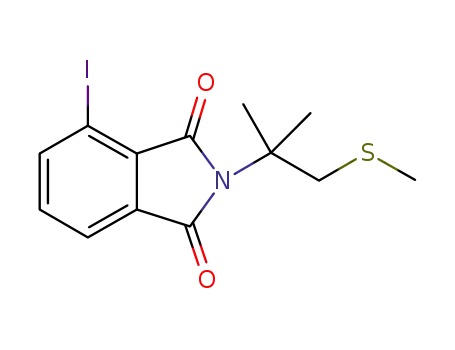 Molecular Structure of 866639-18-1 (N-(1,1-dimethyl-2-methylthioethyl)-6-iodophthalic acid isoimide)