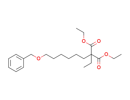 Molecular Structure of 1416792-20-5 (diethyl 2-(6-(benzyloxy)hexyl)-2-ethylmalonate)