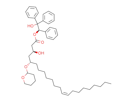 (R)-2-hydroxy-1,2,2-triphenylethyl (3S,5S,Z)-3-hydroxy-5-<(tetrahydro-2H-pyran-2-yl)oxy>-13-docosenoate