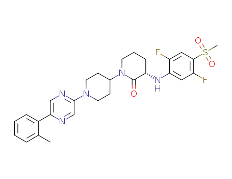 (S)-3-(2,5-difluoro-4-(methylsulfonyl)phenylamino)-1'-(5-o-tolylpyrazin-2-yl)-[1,4'-bipiperidin]-2-one