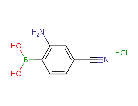 Molecular Structure of 850568-47-7 ((2-AMINO-4-CYANO)BENZENEBORONIC ACID, HYDROCHLORIDE)