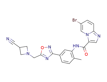 6-bromo-N-(5-(5-((3-cyanoazetidin-1-yl)methyl)-1,2,4-oxadiazol-3-yl)-2-methylphenyl)imidazo[1,2-a]pyridine-3-carboxamide