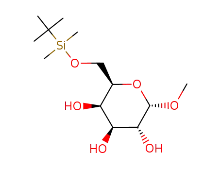 Molecular Structure of 181480-80-8 (6-O-tert-butyldimethylsilanyl-1-O-methyl-α-D-galactopyranoside)