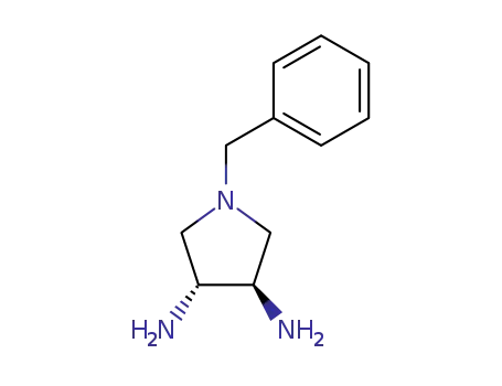 Molecular Structure of 140134-21-0 ((R,R)-N-BENZYL-3,4-TRANS-DIAMINOPYRROLIDINE)