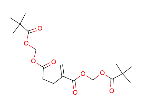 Molecular Structure of 875668-04-5 (Pentanedioic acid, 2-methylene-,
bis[(2,2-dimethyl-1-oxopropoxy)methyl] ester)