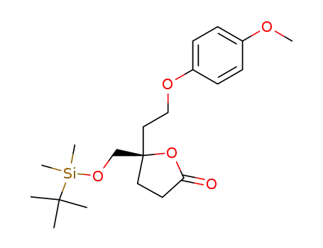 5-O-tert-butyldimethylsilyl-4-C-(2-(4-methoxyphenoxy)ethyl)-2,3-dideoxy-D-glycero-pentono-1,4-lactone