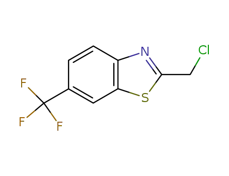 Molecular Structure of 126764-52-1 (Benzothiazole, 2-(chloroMethyl)-6-(trifluoroMethyl)-)