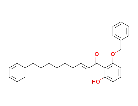 Molecular Structure of 133839-74-4 ((E)-1-(2-Benzyloxy-6-hydroxyphenyl)-9-phenyl-2-nonen-1-one)