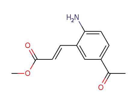 Molecular Structure of 231297-54-4 (methyl trans-(5-acetyl-2-amino)cinnamate)