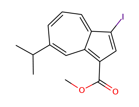 Molecular Structure of 1086430-30-9 (methyl 3-iodo-7-isopropylazulene-1-carboxylate)