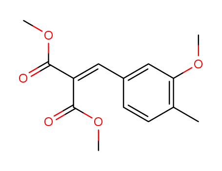 Molecular Structure of 130921-06-1 (Dimethyl 3-Methoxy-4-methylbenzylidenemalonate)