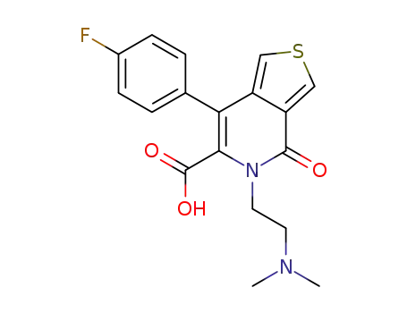 5-(2-(dimethylamino)ethyl)-7-(4-fluorophenyl)-4-oxo-4,5-dihydrothieno[3,4-c]pyridine-6-carboxylic acid