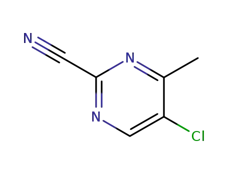 Molecular Structure of 114969-79-8 (5-chloro-4-MethylpyriMidine-2-carbonitrile)
