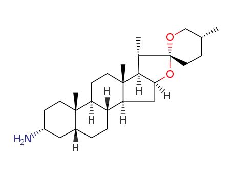 Molecular Structure of 349082-95-7 (3α-amino-5β,20α,22α,25R-spirostane)