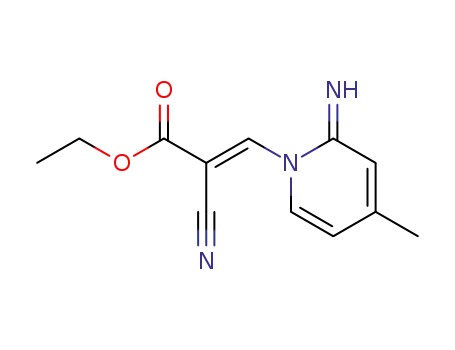 2-cyano-3<i>t</i>-(2-imino-4-methyl-2<i>H</i>-[1]pyridyl)-acrylic acid ethyl ester