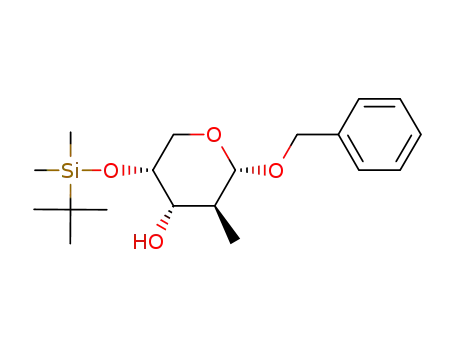 Molecular Structure of 115983-66-9 (benzyl 2-deoxy-2-C-methyl-4-O-(tert-butyldimethylsilyl)-α-D-arabinopyranoside)