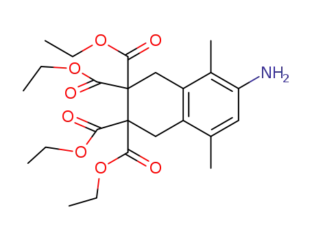 Molecular Structure of 1301254-75-0 (tetraethyl 6-amino-5,8-dimethylnaphthalene-2,2,3,3-(1H,4H)-tetracarboxylate)