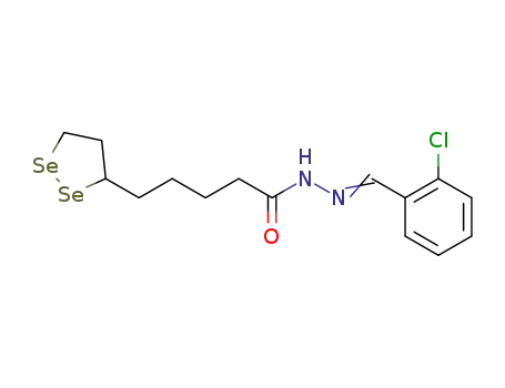 Molecular Structure of 1456816-65-1 (N'-(2-chlorobenzylidene)-5-(1,2-diselenolan-3-yl)pentanehydrazide)