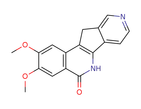 Molecular Structure of 1360557-68-1 (9-aza-5,6-dihydro-2,3-dimethoxy-5-oxo-11H-indeno[1,2-c]-isoquinoline)