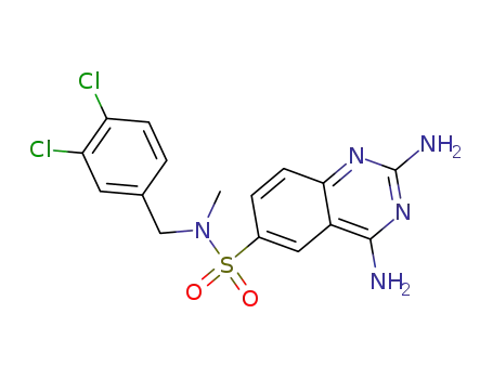 2,4-diamino-N-(3,4-dichlorobenzyl)-N-methylquinazoline-6-sulfonamide