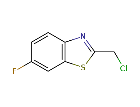 Molecular Structure of 124050-14-2 (Benzothiazole, 2-(chloromethyl)-6-fluoro- (9CI))