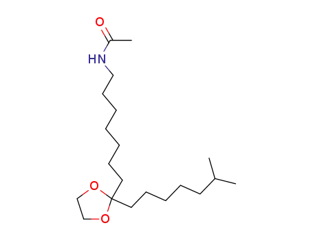 Molecular Structure of 119947-08-9 (N-<7-<2-(6-methylheptyl)-1,3-dioxolan-2-yl>heptyl>acetamide)