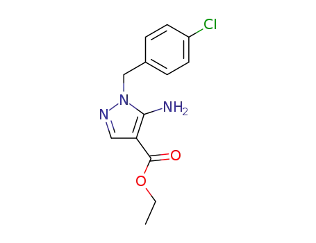 Molecular Structure of 137278-71-8 (5-AMINO-1-(4-CHLORO-BENZYL)-1H-PYRAZOLE-4-CARBOXYLIC ACID ETHYL ESTER)