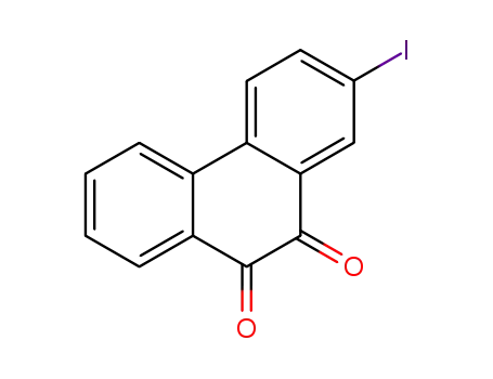 Molecular Structure of 16218-31-8 (2-iodophenanthrene-9,10-dione)