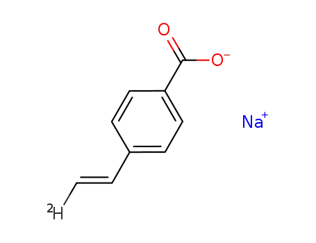 Molecular Structure of 1454690-00-6 (sodium 4-((E)-[2-D]vinyl)benzoate)