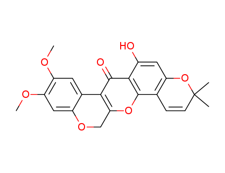 3,3-Dimethyl-6-hydroxy-9,10-dimethoxy-3H-bis[1]benzopyrano[3,4-b:6',5'-e]pyran-7(13H)-one