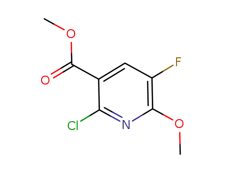 Molecular Structure of 959616-64-9 (Methyl 2-chloro-5-fluoro-6-methoxynicotinate)