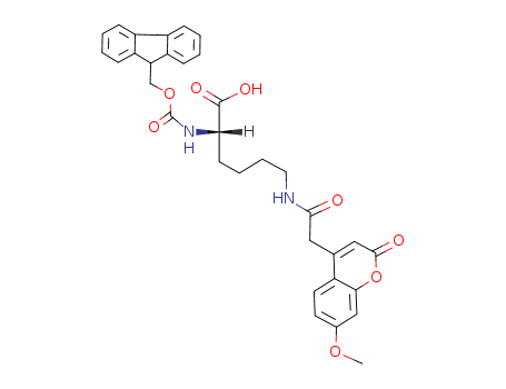 L-Lysine,N2-[(9H-fluoren-9-ylmethoxy)carbonyl]-N6-[2-(7-methoxy-2-oxo-2H-1-benzopyran-4-yl)acetyl]-