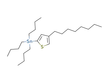 Molecular Structure of 504441-11-6 (tributyl-(4-octyl-thiophen-2-yl)-stannane)