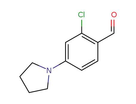 Molecular Structure of 886500-65-8 (2-CHLORO-4-PYRROLIDIN-1-YL-BENZALDEHYDE)