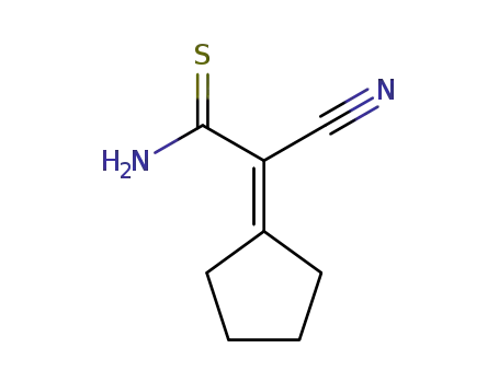 Molecular Structure of 129224-51-7 (2-CYANO-2-CYCLOPENTYLIDENEETHANETHIOAMIDE)