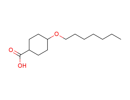 Molecular Structure of 62722-82-1 (Cyclohexanecarboxylic acid, 4-(heptyloxy)-)