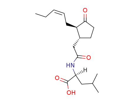 Molecular Structure of 120330-91-8 (L-Leucine, N-[[(1R,2R)-3-oxo-2-(2Z)-2-pentenylcyclopentyl]acetyl]-)