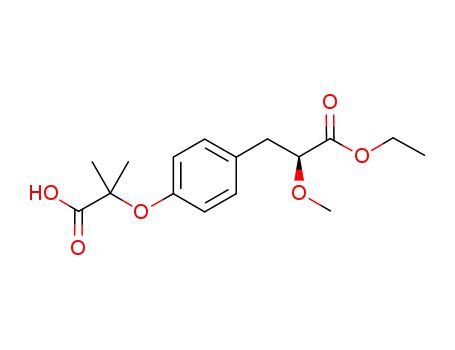 (2S)-3-[4-(1-carboxy-1-methyl-ethoxy)-phenyl]-2-methoxy-propionic acid ethyl ester
