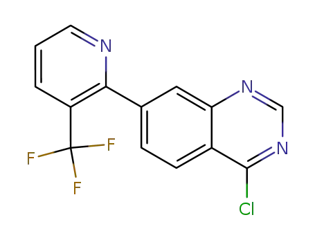 Molecular Structure of 573675-83-9 (4-CHLORO-7-[3-(TRIFLUOROMETHYL)PYRIDIN-2-YL]QUINAZOLINE)
